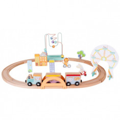 Set de sina cu tren din lemn si accesorii Sun Baby 063 foto