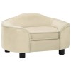 Canapea pentru caini, crem, 67x47x36 cm, plus