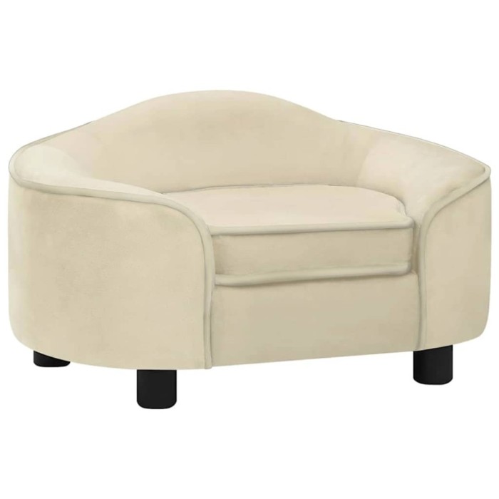 Canapea pentru caini, crem, 67x47x36 cm, plus