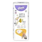 Scutece respirabile Happy Soft &amp; Delicate 4+ Maxi Plus 9-15 kg, 40 bucati, Bella Baby
