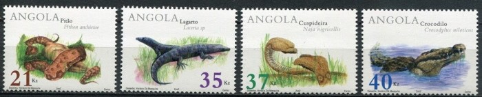 C2552 - Angola 2002 - Reptile 4v.neuzat,perfecta stare