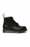 Dr. Martens bocanci de piele 101 Yellow Stitch femei, culoarea negru, cu toc plat 26230001