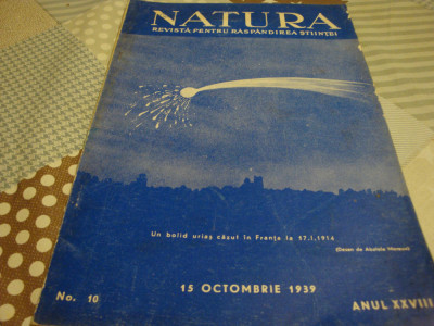 Revista Natura - nr 10 din 1939 foto