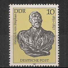 D.D.R.1981 150 ani nastere H.von Stephan-director Posta SD.474