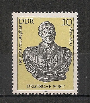 D.D.R.1981 150 ani nastere H.von Stephan-director Posta SD.474