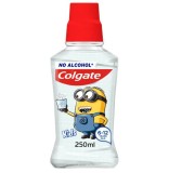 Apă de gură pentru copii Colgate Kids Minions, 6&ndash;12 ani, cu fluor, fără alcool, aromă de fructe, 250 ml
