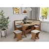 Set Coltar Bucatarie Rodos, MP, Pal Melaminat, Cires + Fildes, 4 Corpuri, Neasamblat