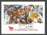 Germany DDR 1981 X. Parteitag der Sed, perf. sheet, used H.005, Stampilat