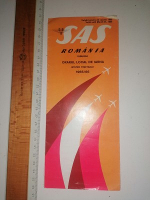 RAR = PROGRAM SAS -SCANDINAVIAN AIRLINES SYSTEM - 1965 /66 foto