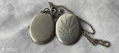 MEDALION argint cu locas FOTOGRAFII tip LOCKET 1900 franta manopera EXCEPTIONALA foto