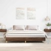 VidaXL Cadru pat fără saltea stejar maro, 160x200 cm, lemn prelucrat 3329036
