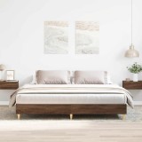 VidaXL Cadru pat fără saltea stejar maro, 160x200 cm, lemn prelucrat