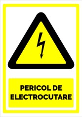 Indicator pericol de electrocutare si avertizare foto
