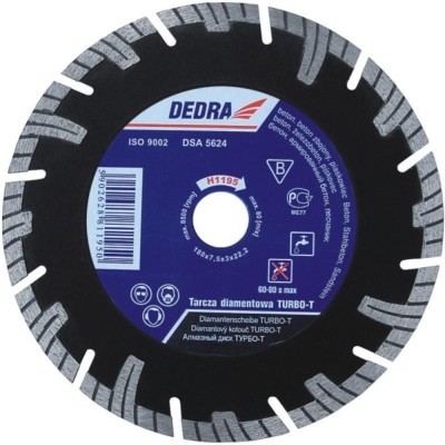 Disc Diamantat cu segmente 250 mm/25,4 Dedra foto