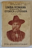 LIMBA SI LITERATURA ROMANA IN EVOLUTIA EI ISTORICA SI LITERARA , MANUAL PENTRU CLASA A 8 -A de GH. NEDIOGLU , 1938, PREZINTA INSEMNARI SI URME DE U