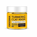 Masca cu turmeric si argila pentru iluminare acnee rozacee si cearcane Envisha 50g