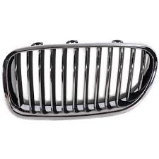 Grila radiator Bmw Seria 5 (F10/F11), 12.2009-, stanga, crom/crom/negru, 51137203649, 201905-1