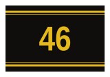 Sticker autoadeziv nr. 46 - Signetten SAFE auriu pe fundal negru