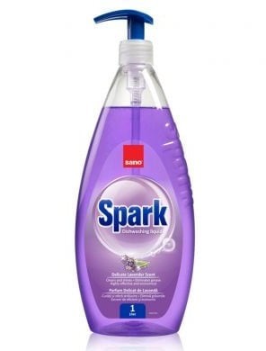 Detergent Vase cu Pompita Sano Spark, 1L foto