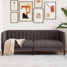 Gossi canapea, 2 locuri, maro inchis, material textil