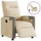 vidaXL Fotoliu rabatabil electric, crem, material textil 3324083