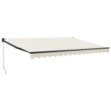 Cumpara ieftin Copertina retractabila, crem, 4x3 m, textil si aluminiu