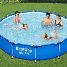 Piscina Bestway Familie Copii Rotunda Gradina Cadru Metal 305 x 76cm