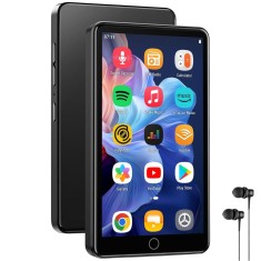Player MP4 cu Touchscreen, Ecran 4.02 inch, 144GB Memorie, Card SD pana la 512GB, Bluetooth, Baterie 2000 mAh, Sunet HiFi, Radio FM, Voce, Calculator,