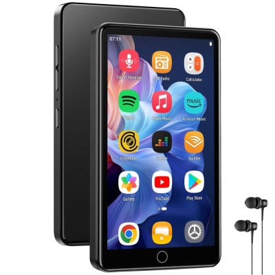 Player MP4 cu Touchscreen, Ecran 4.02 inch, 144GB Memorie, Card SD pana la 512GB, Bluetooth, Baterie 2000 mAh, Sunet HiFi, Radio FM, Voce, Calculator, foto