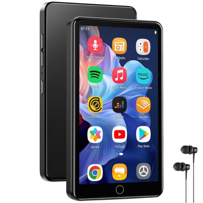 Player MP4 cu Touchscreen, Ecran 4.02 inch, 144GB Memorie, Card SD pana la 512GB, Bluetooth, Baterie 2000 mAh, Sunet HiFi, Radio FM, Voce, Calculator,