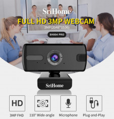 Camera web, SriHome? SH004 Pro, FullHD 3MP, 1536p, Microfon incorporat foto