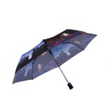 Umbrela telescopica Neagra cu pisici, deschidere automata, diametru 102cm, SUSINO