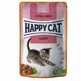 Happy Cat Meat In Sauce Kitten &amp;amp; Junior Land-Ente 85 g