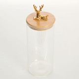 Recipient din sticla cu capac 20 cm