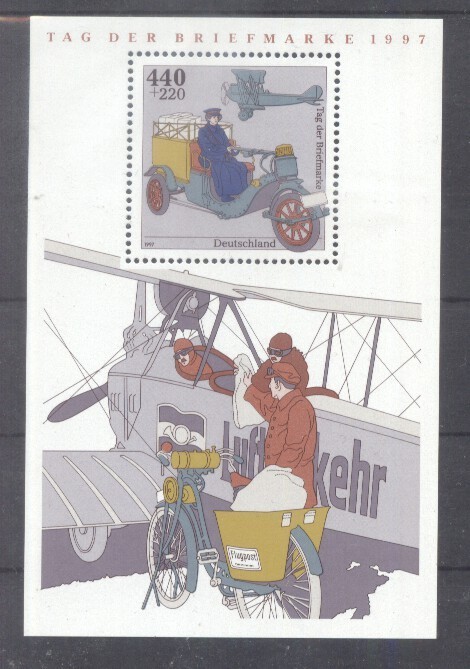 Germany Bundes 1997 UPU Stamp Day perf. sheet Mi.B41 MNH DA.199