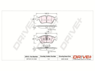 Dr!ve+ DP1010.10.1039 set placute frana,frana disc foto