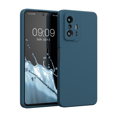 Husa pentru Xiaomi 11T / 11T Pro, Silicon, Albastru, 56573.57, kwmobile foto