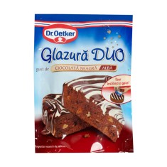 Glazura cu Gust de Ciocolata Neagra si Alba Dr.Oetker Decor, 100g, Glazura, Glazura Ciocolata Neagra si Alba, Glazura Prajituri, Glazura pentru Prajit foto