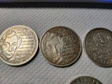 Lot vintage argint de 7 monede germane diferite de 10 marci, Europa