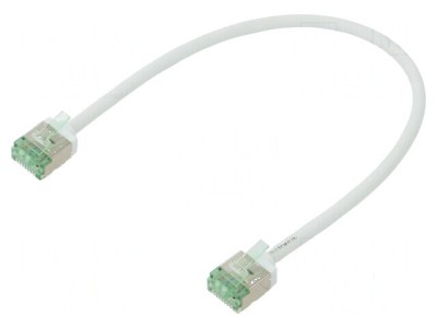 Cablaj Patch Cord U/FTP Cat 8.1 LSZH Alb 0,25m 32AWG foto