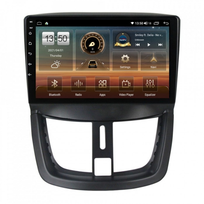 Navigatie dedicata cu Android Peugeot 207 2006 - 2015, 6GB RAM, Radio GPS Dual