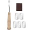 Set suport cu 5 lame pentru paine, Inox, Argintiu