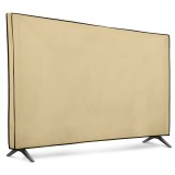 Husa de praf pentru televizor 65 inch, Kwmobile, Bej, Textil, 51704.11