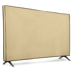 Husa de praf pentru televizor 65 inch, Kwmobile, Bej, Textil, 51704.11