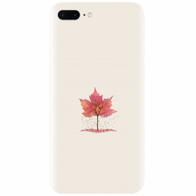 Husa silicon pentru Apple Iphone 8 Plus, Autumn Tree Leaf Shape Illustration foto