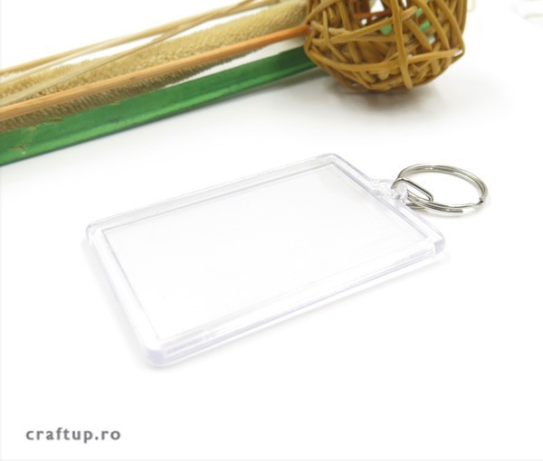 Breloc transparent dreptunghilar (blank) 5,1×7,6cm (10 buc) Breloc transparent dreptunghilar (blank) 5,1×7,6cm (10 buc)