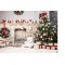 Fata de masa Lywygg, 2.4 x 1.8 m, motiv Brad de Craciun, vinil, multicolor