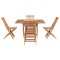 Set de masa pentru gradina Maro Lemn Teak Solid - 1