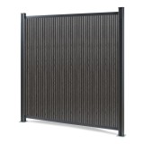 Gard de intimitate WPC Grassano cu 2 stalpi, gri, 185x180 cm