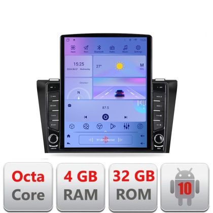Navigatie Mazda 3 2009-2014 G-034 ecran tip TESLA 9.7&quot; cu Android Radio Bluetooth Internet GPS WIFI 4+32GB DSP 4G Octa CarStore Technology